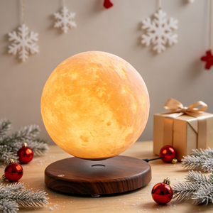 Lampe lunaire romantique à lévitation magnétique, lampe lunaire flottante en impression 3D pour cadeau de Noël, ornement de maison - Product Image 1