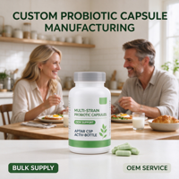Capsule Probiotique Multi-Souches Personnalisée OEM avec Emballage Protecteur d'Humidité Actif Aptar CSP Activ-Bottles