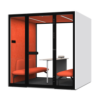 Cabine de travail acoustique moderne insonorisée, cabine modulaire de concentration, cabine de confidentialité pour hôtel, école, usage extérieur, concentration, vidéo privée