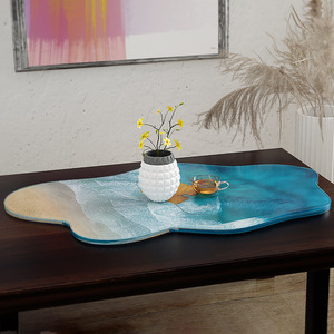 Rectangle Résine Epoxy Rivière Table Top Résine <span class=keywords><strong>Silicone</strong></span> Moule Grand Coran Résine Epoxy - Product Image 2