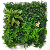 50 cm 1.64f eet bunga buatan rumput dinding rumput buatan untuk lansekap dinding buatan Panel pagar dedaunan