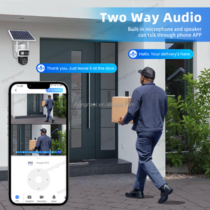 Hongnaer 12MP 6K 2ビデオワイヤレスソーラーパネル電源IPカメラV380 Pro屋外3レンズ10XズームWiFiセキュリティソーラーCCTVカメラ - Product Image 5