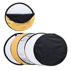 Réflecteur de caméra 60/<span class=keywords><strong>80</strong></span>/110 <span class=keywords><strong>cm</strong></span> 5 en 1 panneau réflecteur rond avec/sans poignée Portable Photo Studio éclairage photographie - Product Image 2