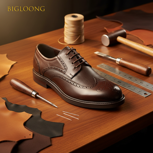 <strong>Men's</strong> Oxford Formal Lace-up Anti-Slippery High-quality <strong>Shoes</strong> for Classic Brown Ornamental Perforations All Seasons Wedding <strong>Shoes</strong> - Product Image 3