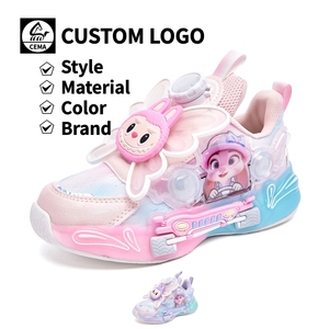 Cema 2026 Nuove Scarpe LED Primaverili per Bambini, Sneakers Casual per Ragazze con Decorazione a Farfalla e Lacci - Product Image 1