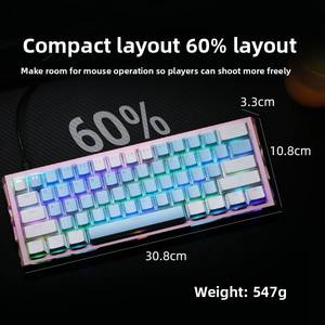 Teclado para Juegos Oyun Klavyeleri en Stock, Cómodo, Ligero, 61 Teclas, Ergonómico, Mecánico, con Cable - Product Image 6