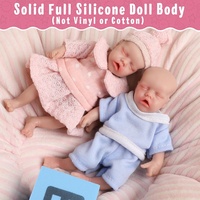 15 cm Mini Reborn Babypuppen Süßes Mädchen Vollsilikon-Körper Bestes Geschenk für Kinder