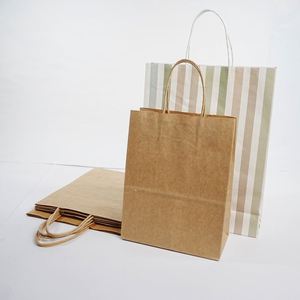 Sacs d'épicerie en papier kraft écologiques personnalisés en gros avec logos imprimés - Product Image 6