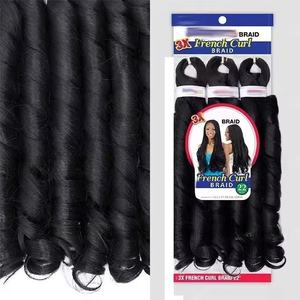 <span class=keywords><strong>Tresses</strong></span> Bouclées à la Française 3X, <span class=keywords><strong>Tresses</strong></span> au Crochet Pré-étirées en Fibre Premium, Boucles Françaises 3X 22 Po en Stock, Expédition Rapide - Product Image 2