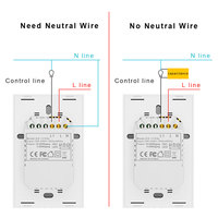 Interrupteur intelligent WiFi+BLE LangYeao, interrupteur à capteur infrarouge sans contact, compatible avec Alexa/Google Home/Tuya APP