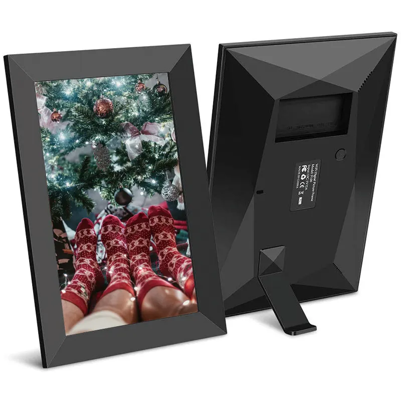 Compartir fotos Wifi IPS pantalla sensor humano pequeño marco de fotos digital acrlico 10 pulgadas marco de fotos digital FPR regalos para ancianos
