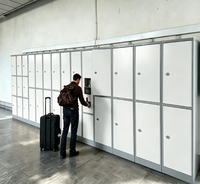 Casiers électroniques intelligents assemblés pour aéroports et gares ferroviaires, service 24h/24 et 7j/7, sécurisés, robustes, durables, en acier, certifiés CE