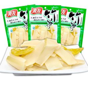 Venta al por mayor a bajo <span class=keywords><strong>precio</strong></span> <span class=keywords><strong>de</strong></span> Youyou Chongqing: Bocadillos crujientes <span class=keywords><strong>de</strong></span> <span class=keywords><strong>brotes</strong></span> <span class=keywords><strong>de</strong></span> bambú con pimienta <span class=keywords><strong>de</strong></span> montaña, conservados en agua y aceite, picantes y agrios - Product Image 1