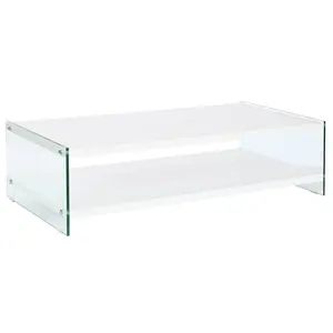 <b>COFFEE</b> <b>TABLE</b> WITH <b>GLASS</b> AND MDF, 130X65X35.5 <b>TEMPERED</b> - Product Image 2