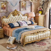Ensemble de meubles de chambre à coucher sur mesure de style européen, lit double, lit king-size, lit de princesse, lit de mariage