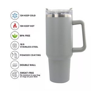 Ly giữ nhiệt thép không gỉ hai lớp hiện đại 40oz có tay cầm, nắp đậy và ống hút, không chứa BPA, bình giữ nhiệt chân không, bình nước du lịch - Product Image 4