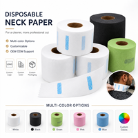 Cape de coiffure jetable biodégradable et imperméable pour salon de coiffure, fournitures de barbier, papier de salon, vente en gros, logo personnalisé