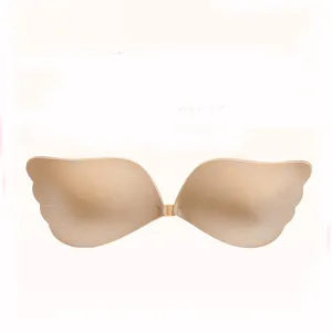 China uplift wholesale sexy woman underwear new invisible adhesive strapless sponge seamless adhesive bra