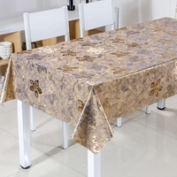 Nappe en PVC tissée RNPT de luxe à motif floral moderne, résistante à la chaleur, imperméable, anti-taches, certifiée SGS, personnalisable, nacrée