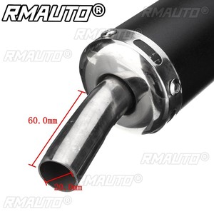 Silenciador de escape universal de 60x280mm con junta para motocicleta de cross y scooter de 2 tiempos, 20MM - Product Image 6