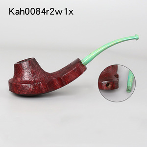 MUXIANG Handmade Briarwood Smoking Pipes Bent Type With Vulcanized Rubber Mouthpiece Tobacco Pipe - Product Image 4