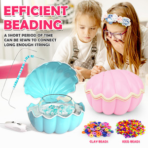 Machine à tisser les perles électrique automatique DIY, pour la fabrication manuelle de perles en plastique, jouets pour enfants, conception coquillage, production de perles de riz - Product Image 2