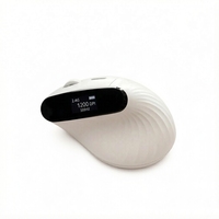 Mouse Gaming Kantor Ergonomis Nirkabel Vertikal Dual Mode 2.4G Isi Ulang RGB Layar Pintar Klik Senyap 800-1600 DPI