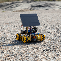 ACEBOTT Kit de Coche Robótico Solar para Educación STEM, Programación DIY en Python, ESP32 4WD Mecanum, Kit de Aprendizaje de Robótica Interesante para Arduino
