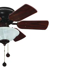 Home Office Wohnzimmer Fancy Fan Brown Nordic Unterputz-Decken ventilator mit Licht