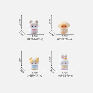 ตุ๊กตาเรซิ่นการ์ตูนน่ารัก ตกแต่งจิ๋ว รูปแมว ลูกสุนัข สัตว์น้อยน่ารัก ของตกแต่ง DIY สำหรับแขวน ประดับโต๊ะทำงานขนาดเล็ก - Product Image 6