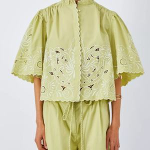 Nouvelle Collection 2025 – Ensemble en Lin OEM pour Femme : Haut et Robe Courte Décontractée d'Été, 2 Pièces, Motif Uni, Coton Brodé – Meilleure Vente - Product Image 4