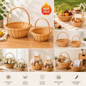 Cesta de Regalo de Mimbre Moderna y Lujosa en 2 Tamaños para Mujer, Cesta de Flores Artificiales Personalizada para Cocina, Armario y Sala de Estar - Product Image 6