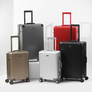 Luggage <b>Suitcase</b> Aluminum Magnesium Alloy Frame 26 Inch Checked Travel Case 20 Inch Carry On Business Trolley Case - Product Image 1