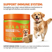 Friandises à mâcher naturelles pour la prévention des puces et des tiques chez les chiens, saveur bœuf et carotte, favorisent la vitalité et la santé, probiotique pour chiens