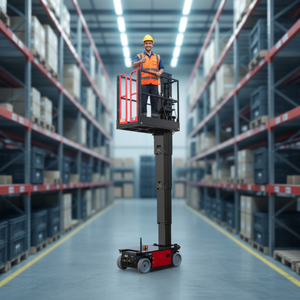 Elevador Vertical Autopropulsado Eléctrico de 4.8m con Sistema de Descenso de Emergencia y Neumáticos Antimarcadores - Product Image 4