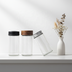 Recipiente Cuadrado de Vidrio para Condimentos de Cocina con Tapa, Ecológico, Salero, Pimentero, Tarro de Especias, Botella para Condimentos - Product Image 2