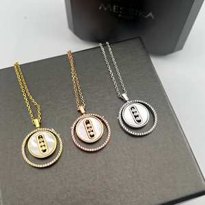 Collier pendentif en argent sterling, zircon, motif géométrique, plaqué or, style tendance de luxe, pour femmes, fiançailles, mariage, fête, GTC - Product Image 1