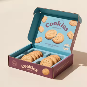 맞춤형 식품 등급 골판지 상자 케이크 비스킷 도넛 및 마카롱용 엠보싱 산업 포장 - Product Image 1