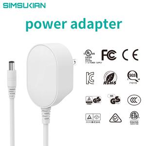 Adaptateur Simsukian AC/DC 12V <span class=keywords><strong>12</strong></span> Volts 500 mA Adaptateur mural AC DC Prise d'alimentation pour les États-Unis, l'UE, le Royaume-Uni - Product Image 2