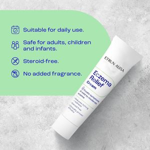 Crème apaisante pour l'eczéma pour adultes en marque propre avec beurre de karité Sans stéroïdes Apaisante et réduisant les rougeurs Hydratante OEM/ODM - Product Image 3
