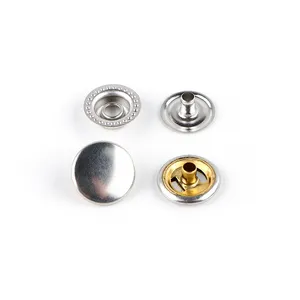 Wholesale Factory Jeans Four Parts Metal Snaps No-seam concealed button Female clothes button Round Metal Snap Buttons