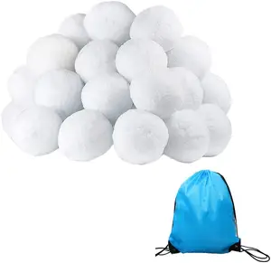 50 Pack Indoor Fake Snowball Plush Artificial Snow Ball Fight Game  Christmas Fun For Kid Winter Sports Indoor