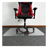 Tapis de chaise en verre trempé résistant et personnalisé, tapis de chaise en plexiglas pour sol dur