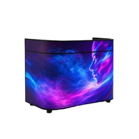 Écran d'affichage numérique LED intérieur personnalisé pour comptoir de réception, écran de bienvenue, affichage flexible pour DJ, hall, exposition, magasin, P1.86mm, couleur pleine