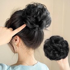 Cabello humano negro de mi hermana con accesorio para peinar el cabello con banda de menudillos levantados húmedos Parm - Product Image 1