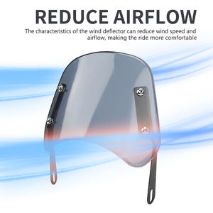 חם מוכר אופנוע השמשה הקדמית רטרוד מסך רוח אוניברסלי 5-7 "אור הראש משונן & לוח רוח - Product Image 3