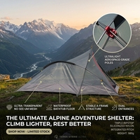 Tente de montagne double couche pour l'extérieur, portable, à montage rapide, imperméable, professionnelle pour la randonnée, l'escalade et le camping