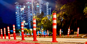 <span class=keywords><strong>TRAFFIC</strong></span> Southeast Asian Road Bollards <span class=keywords><strong>750mm</strong></span> PVC Red <span class=keywords><strong>Traffic</strong></span> Flexible <span class=keywords><strong>Post</strong></span>/Advertencia <span class=keywords><strong>Post</strong></span> Delineador - Product Image 6