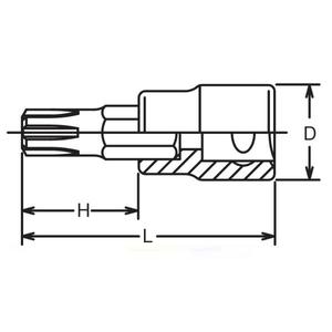 KOKEN - 4027-100-M6 1/2 ''RIBE bit socket - EAN 4991644089178 HAND SOCKETS 1/2" - Product Image 2