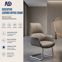 Chaise de bureau de direction Aston S-068C moderne de luxe ergonomique à dossier haut en cuir véritable, réglable en hauteur, pivotante, pour chambre et hôtel